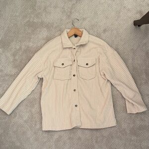 Oversized courdaroy shacket